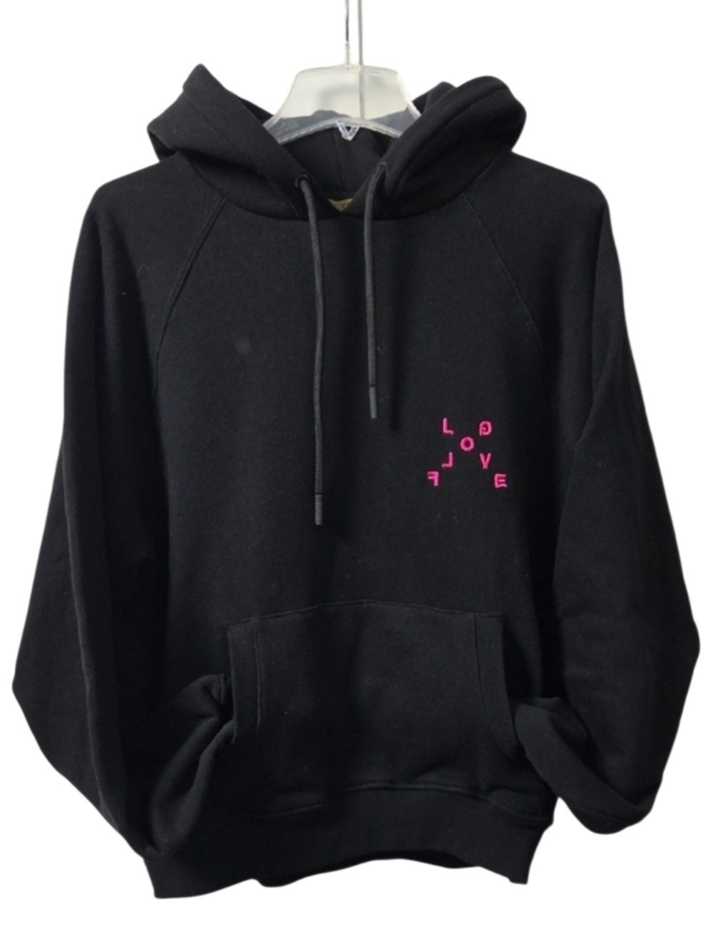 Ping X Hideoki Cashmere Blend Black Hoodie with Pink LOVE GOLF Embroidery